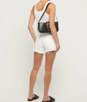 Shorts | Denim-Agolde Parker Long Short in Panna Cotta