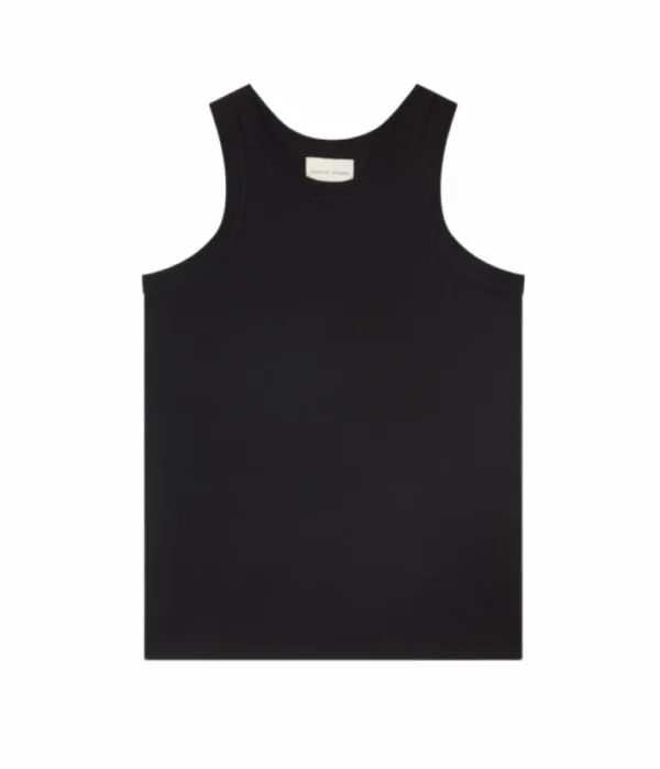 Tops-Loulou Studio Poso Tank Top in Black