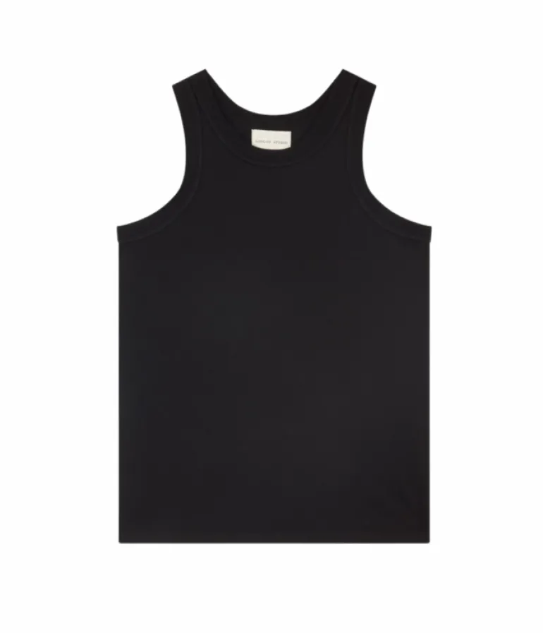 Tops-Loulou Studio Poso Tank Top in Black