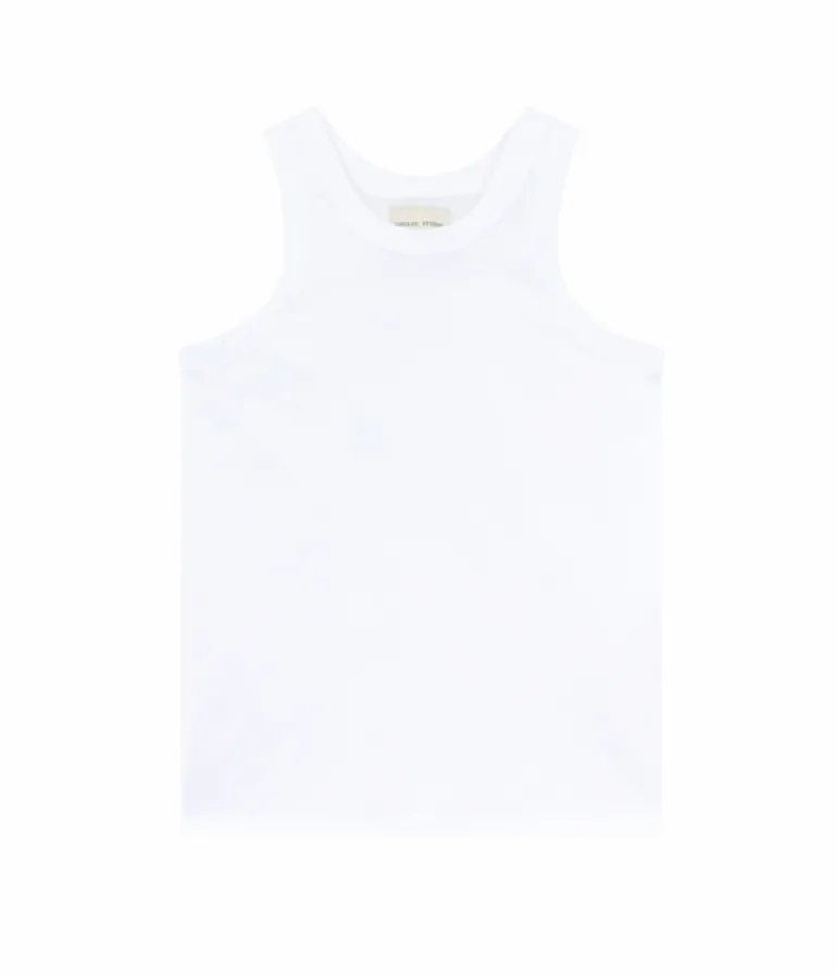 Tops-Loulou Studio Poso Tank Top in White