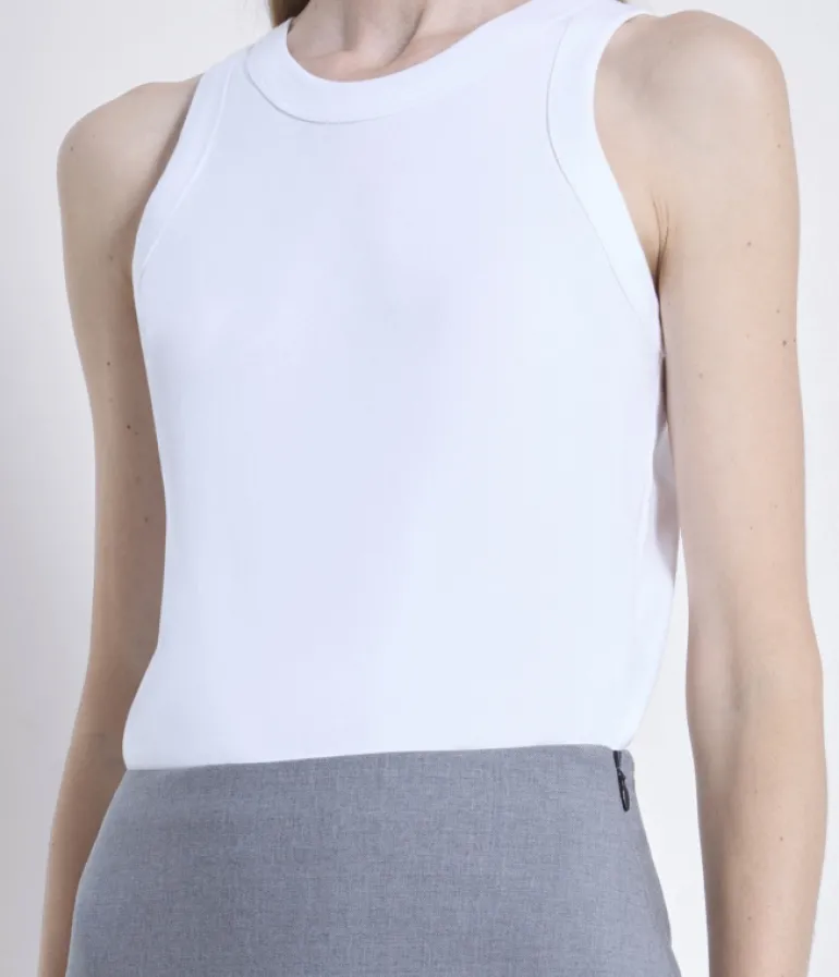 Tops-Loulou Studio Poso Tank Top in White