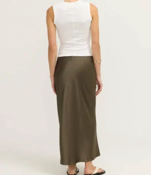 Skirts-Samsoe Samsoe Saagneta Long Skirt in Bungee Cord