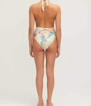Swim & Resortwear-Agua by Agua Bendita Salm One Piece in Florecer
