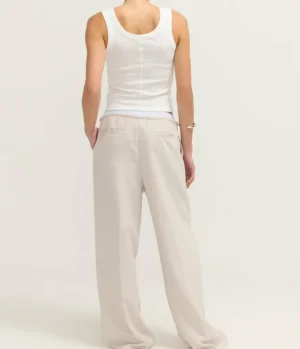 Pants-Solaqua Salone Double Waist Pant in Sand