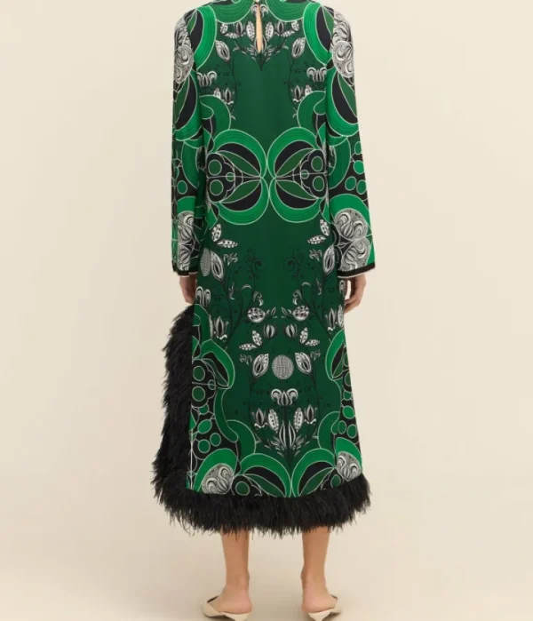 Dresses-Borgo De Nor Seraphina Crepe Dress in Enchantress Emerald