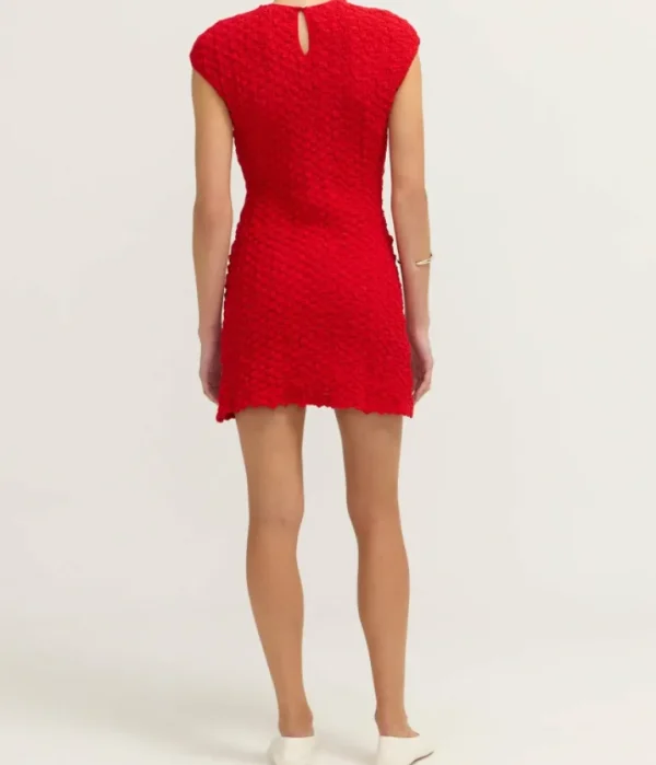 Dresses-Wynn Hamlyn Shirred Cotton Dress in Red