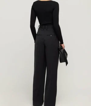 Tops-Staud Silhouette Square Neck Top in Black