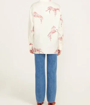 Tops-ROHE Silk Ballpoint Horse Shirt