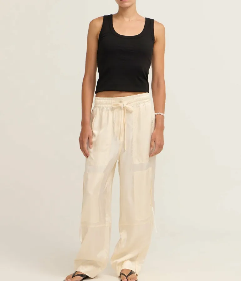 Pants-Lee Mathews Simone Pant in Chalk