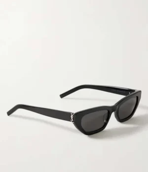 Sunglasses-Saint Laurent Slim Cat-eye Sunglasses in Black