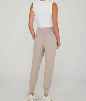 Loungewear-Varley Slim Cuff 27.5 Pant in Taupe Marle