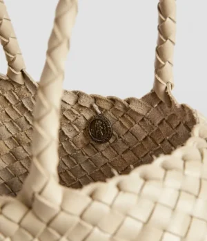 Bags-Dragon Diffusion Small Santa Croce Leather Bag in Pearl