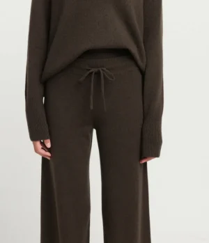 Loungewear | Pants-Lisa Yang Sofi Wide Leg Trouser in Wood