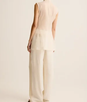 Tops-Esse Studios Sommar Waistcoat in Crema