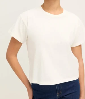 T-shirts & Tanks-SLVRLAKE Square Tee in Natural White
