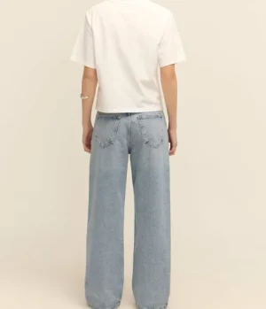 T-shirts & Tanks-Agolde Sulma Drop Shoulder Tee in White