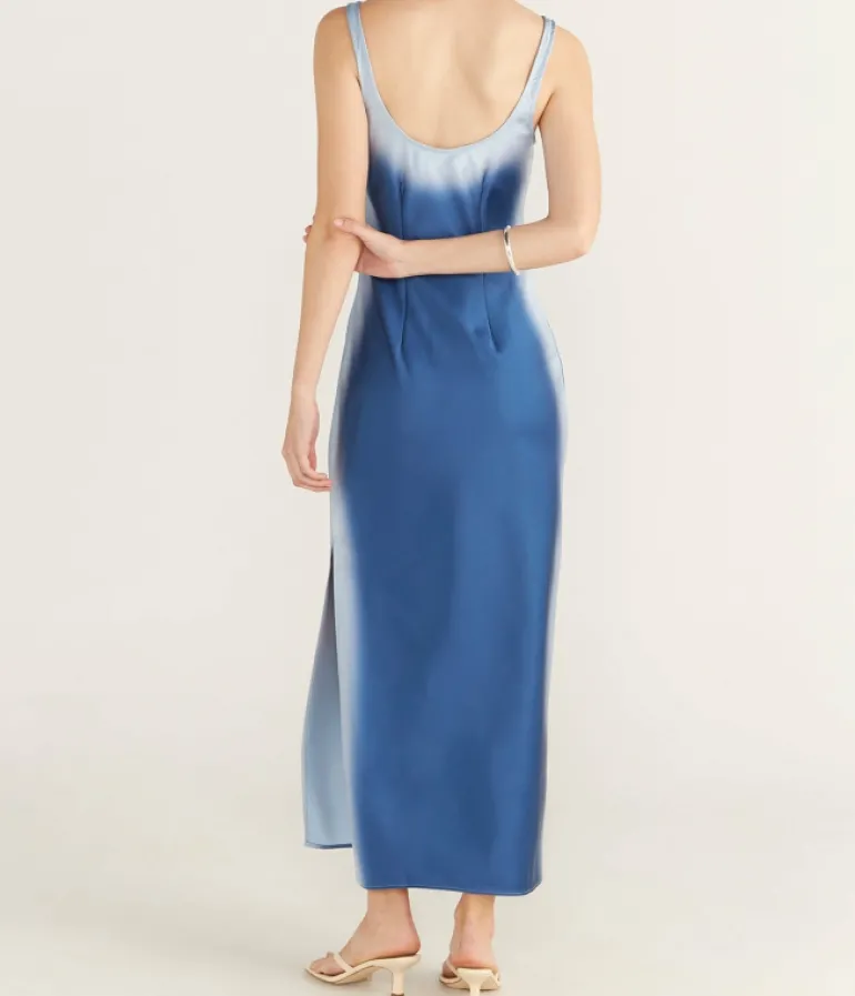 Dresses-Samsoe Samsoe Sunna Slip Dress in Sky Ombre