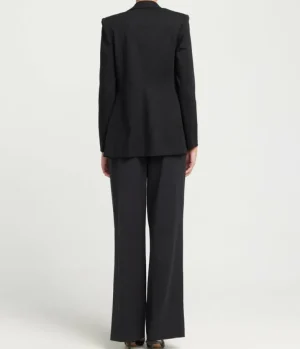 Jackets & Outerwear-Harris Wharf London Tailored Techno Viscose Blazer in Black