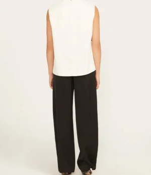 Pants-Loulou Studio Talia Straight Leg Wool Pants in Black