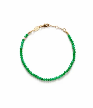 Jewellery | Bracelets-Anni Lu Tan Line Bracelet in Green Jade