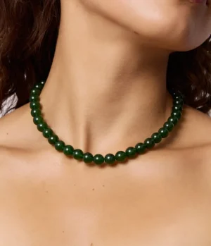 Jewellery | Necklaces-Lie Studio The Mary Necklace in Green Agate