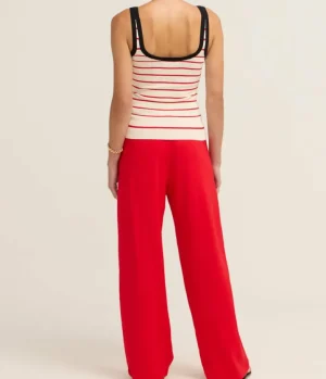 Pants-Solid and Striped The Monaco Pant in Apple Red
