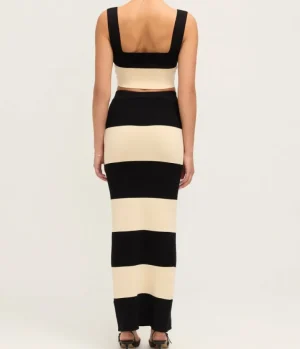 Tops-Posse Theo Crop Top in Cream and Black