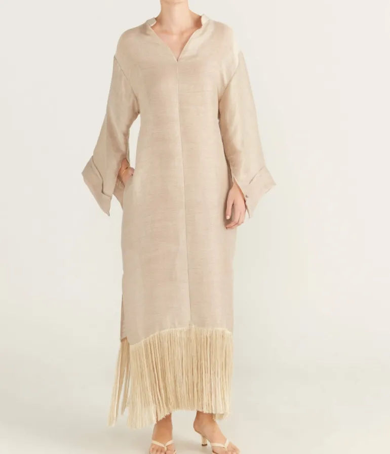 Dresses-Taller Marmo Tigris Dress in Ecru