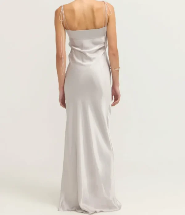 Dresses-Anna October Tulip Maxi Dress in Silver