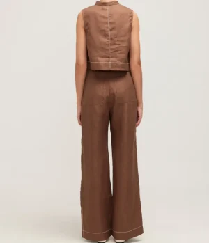 Tops-Bondi Born Varenna Utility Top in Cocoa