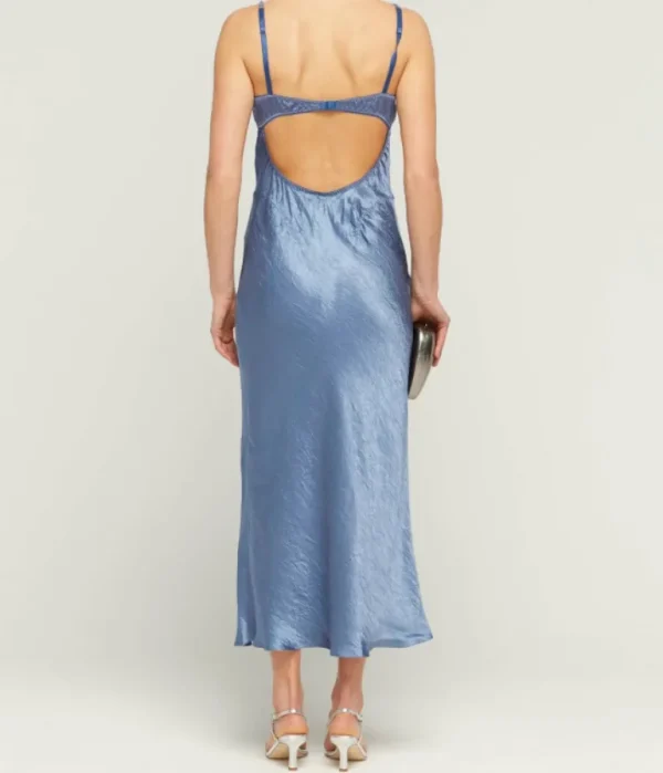 Dresses-Anna October Waterlily Midi Dress in Sky Blue