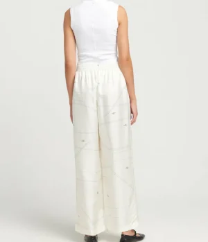 Pants-ROHE Wide Leg Silk Trouser in Patternmaking