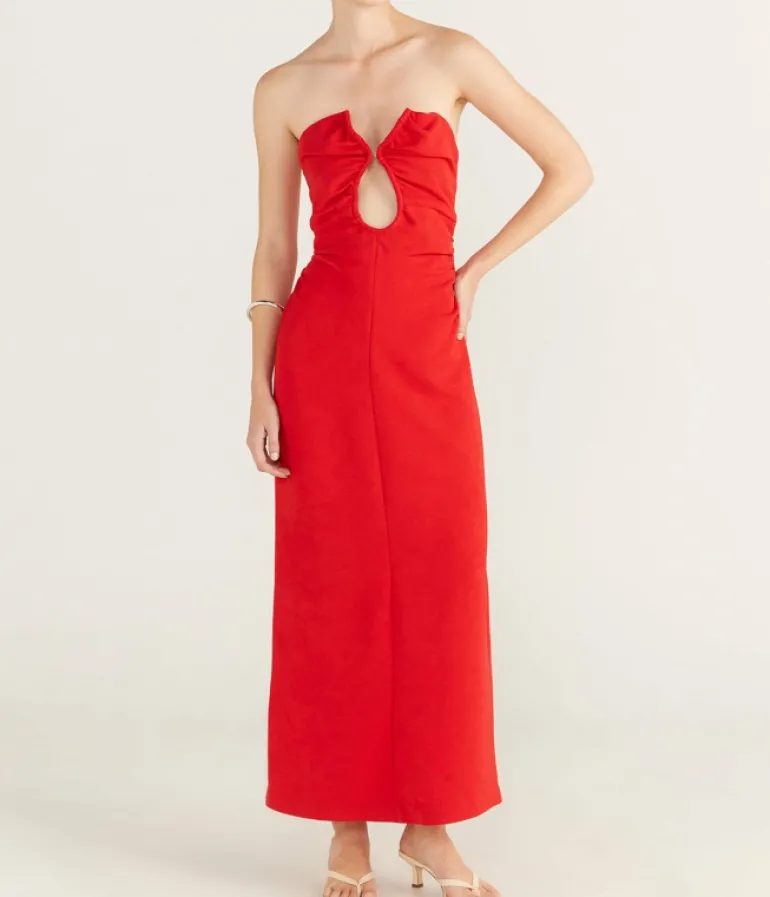Dresses-Wynn Hamlyn Zoe Bodice Dress in Red
